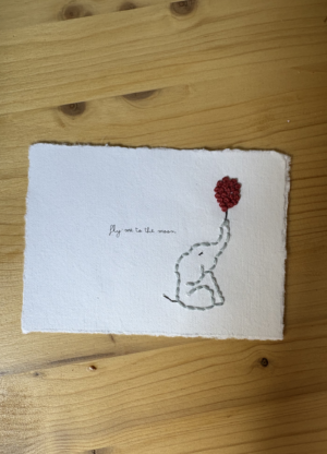 Tarjeta Elefante globo