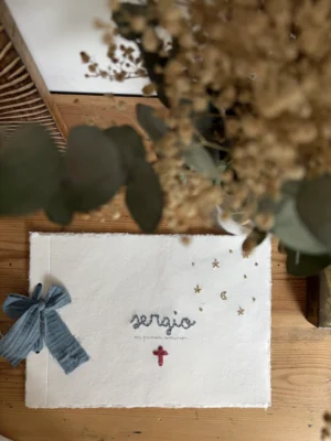 Libro de firmas cruz con estrellas