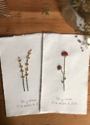 Mesero flores texto