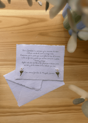 Tarjeta flor cala