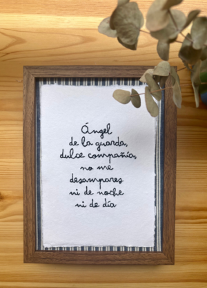 Lámina oración Ángel de la guarda